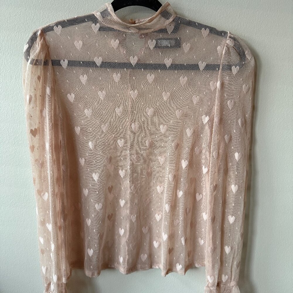 Reformation Heart Mesh Top